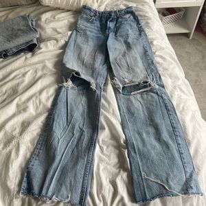 ZARA WIDE LEG JEANS SIZE 0